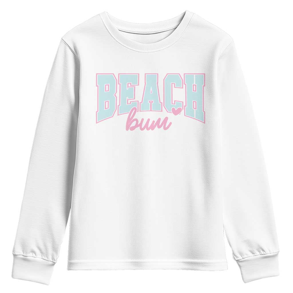 Beach Bum Youth Sweatshirt Summer Vacation Beach Lovers TS10 White Print Your Wear