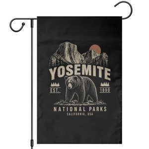 Vintage Yosemite National Park Garden Flag Retro Bear Nature Wildlife Forest TS10 Black Print Your Wear