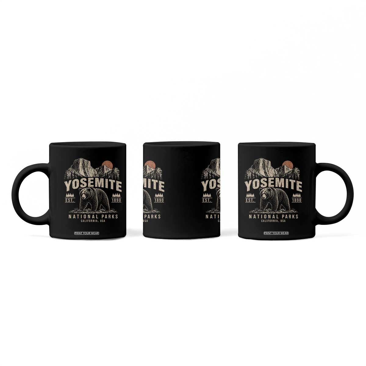 Vintage Yosemite National Park Coffee Mug Retro Bear Nature Wildlife Forest TS10 Print Your Wear