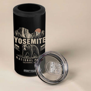 Vintage Yosemite National Park 4 in 1 Can Cooler Tumbler Retro Bear Nature Wildlife Forest TS10 Print Your Wear
