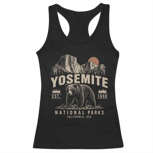 Vintage Yosemite National Park Racerback Tank Top Retro Bear Nature Wildlife Forest TS10 Black Print Your Wear