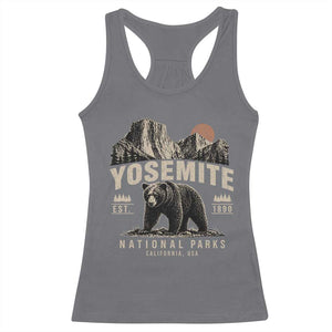 Vintage Yosemite National Park Racerback Tank Top Retro Bear Nature Wildlife Forest TS10 Charcoal Print Your Wear