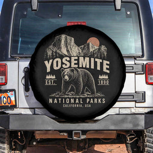 Vintage Yosemite National Park Spare Tire Cover Retro Bear Nature Wildlife Forest TS10 No hole Black Print Your Wear