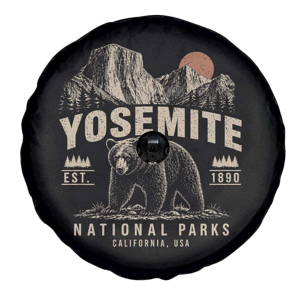 Vintage Yosemite National Park Spare Tire Cover Retro Bear Nature Wildlife Forest TS10 Print Your Wear