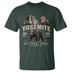 Vintage Yosemite National Park T Shirt Retro Bear Nature Wildlife Forest TS10 Dark Forest Green Print Your Wear
