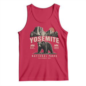 Vintage Yosemite National Park Tank Top Retro Bear Nature Wildlife Forest TS10 Red Print Your Wear