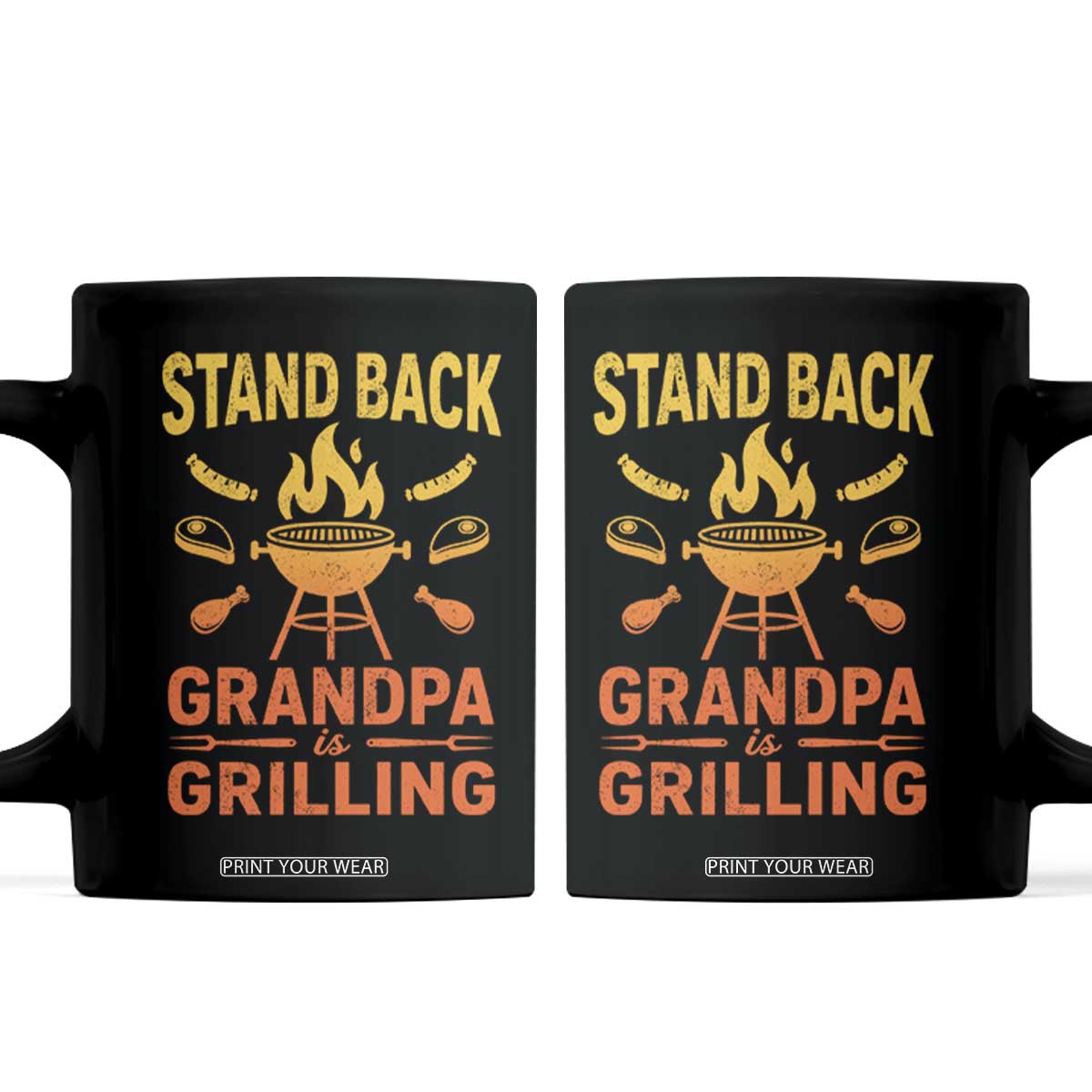 Grandpa Is Grilling Coffee Mug Funny Fathers Day BBQ