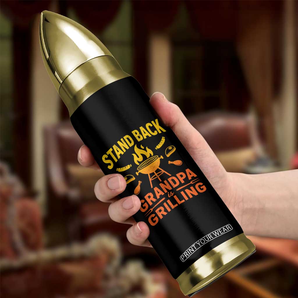 Grandpa Is Grilling Bullet Tumbler Funny Fathers Day BBQ