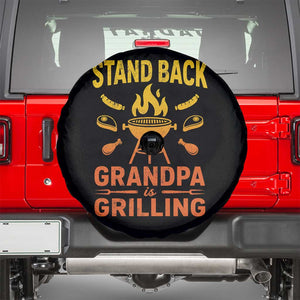 Grandpa Is Grilling Spare Tire Cover Funny Fathers Day BBQ