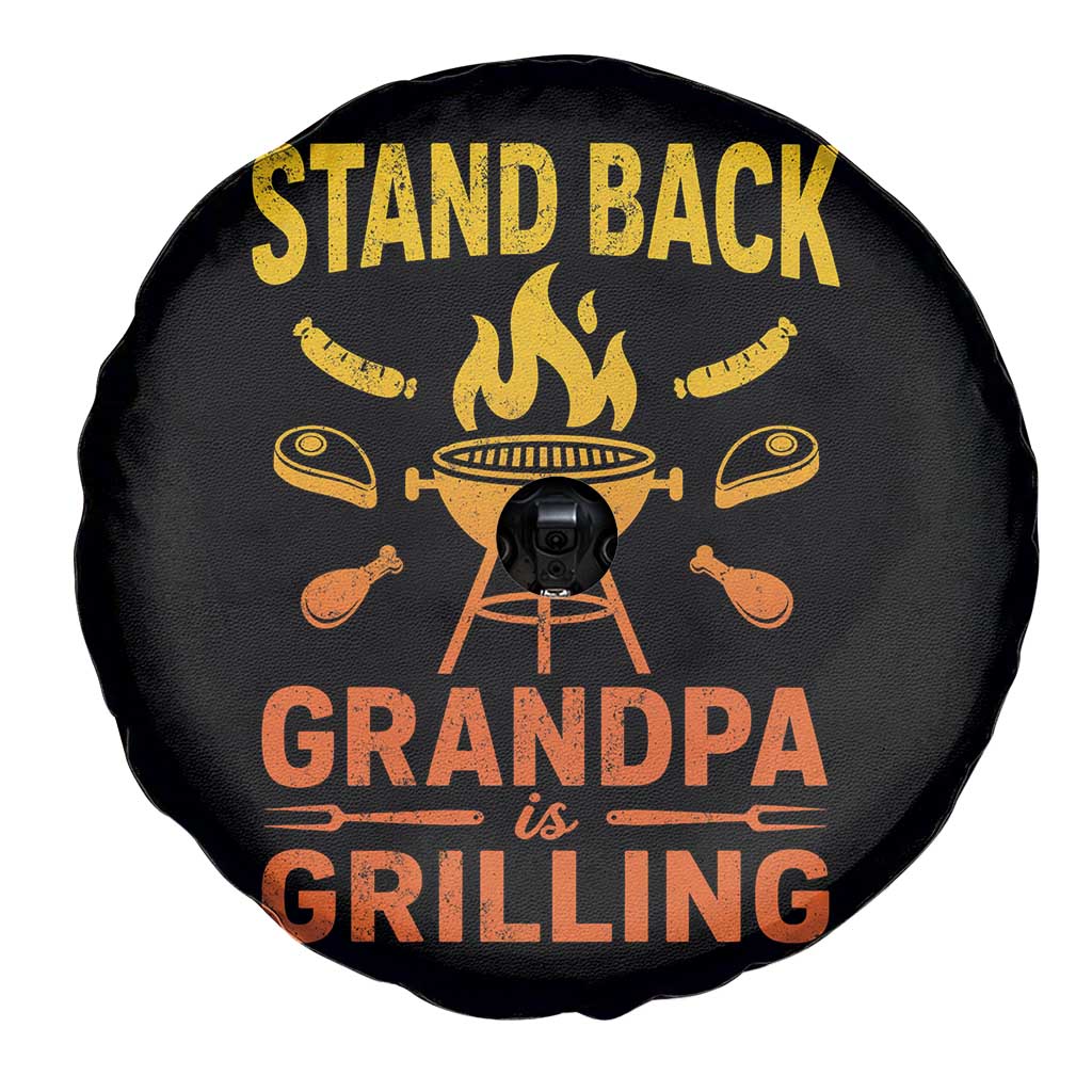 Grandpa Is Grilling Spare Tire Cover Funny Fathers Day BBQ