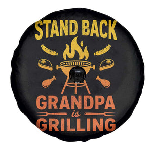 Grandpa Is Grilling Spare Tire Cover Funny Fathers Day BBQ