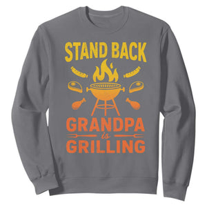 Grandpa Is Grilling Sweatshirt Funny Fathers Day BBQ