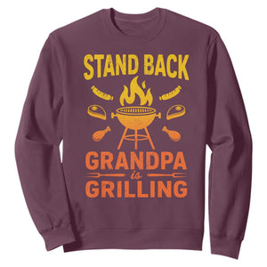 Grandpa Is Grilling Sweatshirt Funny Fathers Day BBQ