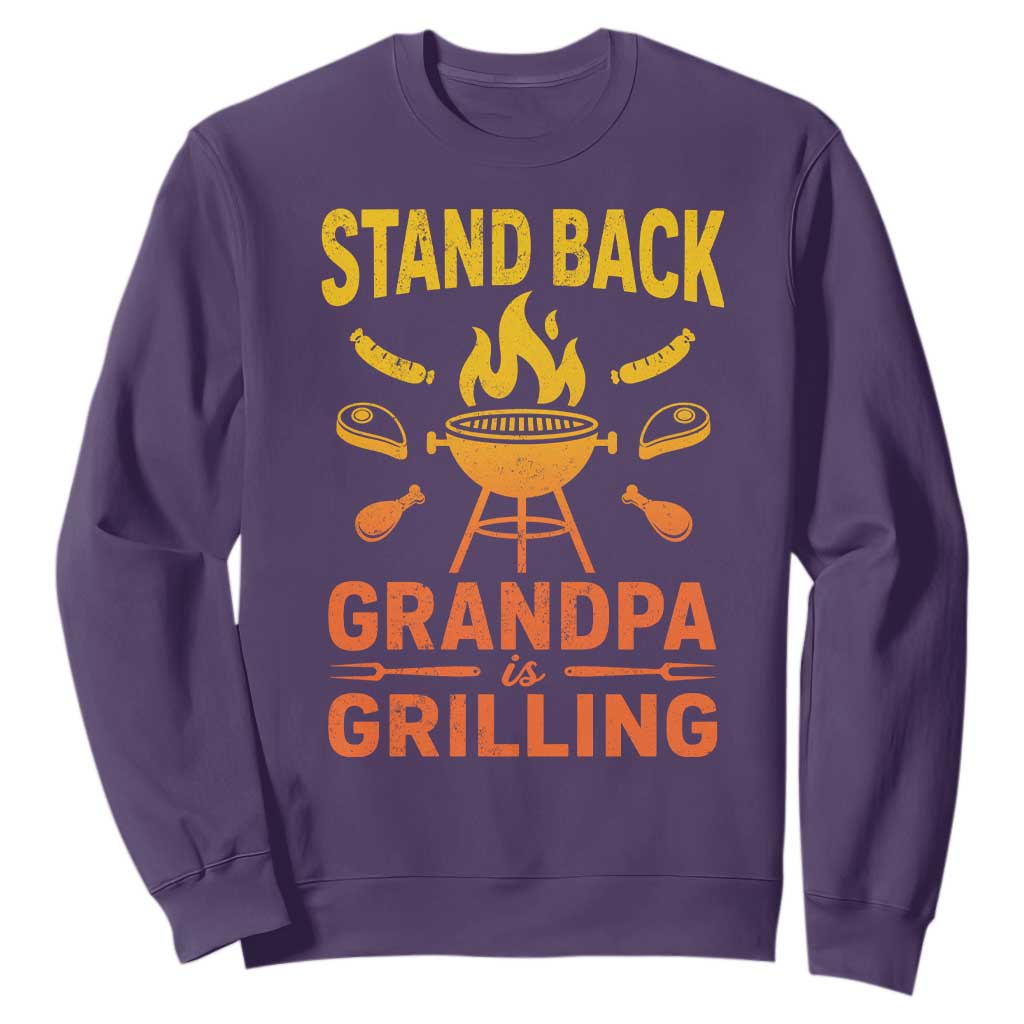 Grandpa Is Grilling Sweatshirt Funny Fathers Day BBQ