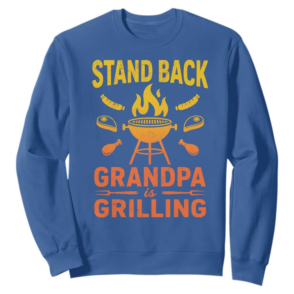 Grandpa Is Grilling Sweatshirt Funny Fathers Day BBQ