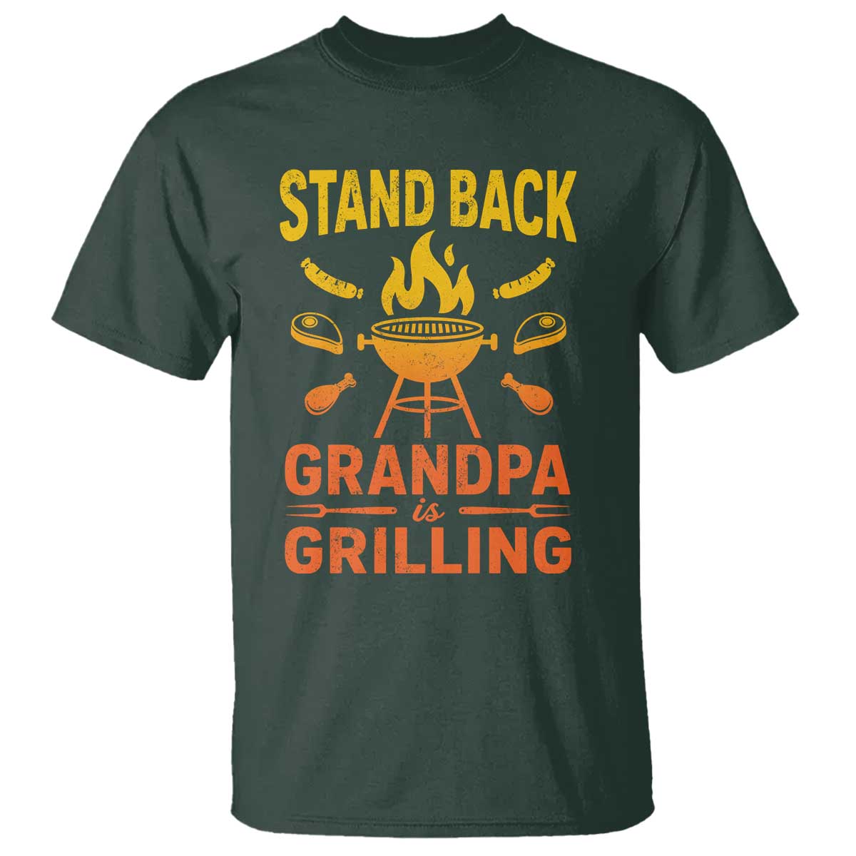 Grandpa Is Grilling T Shirt Funny Fathers Day BBQ