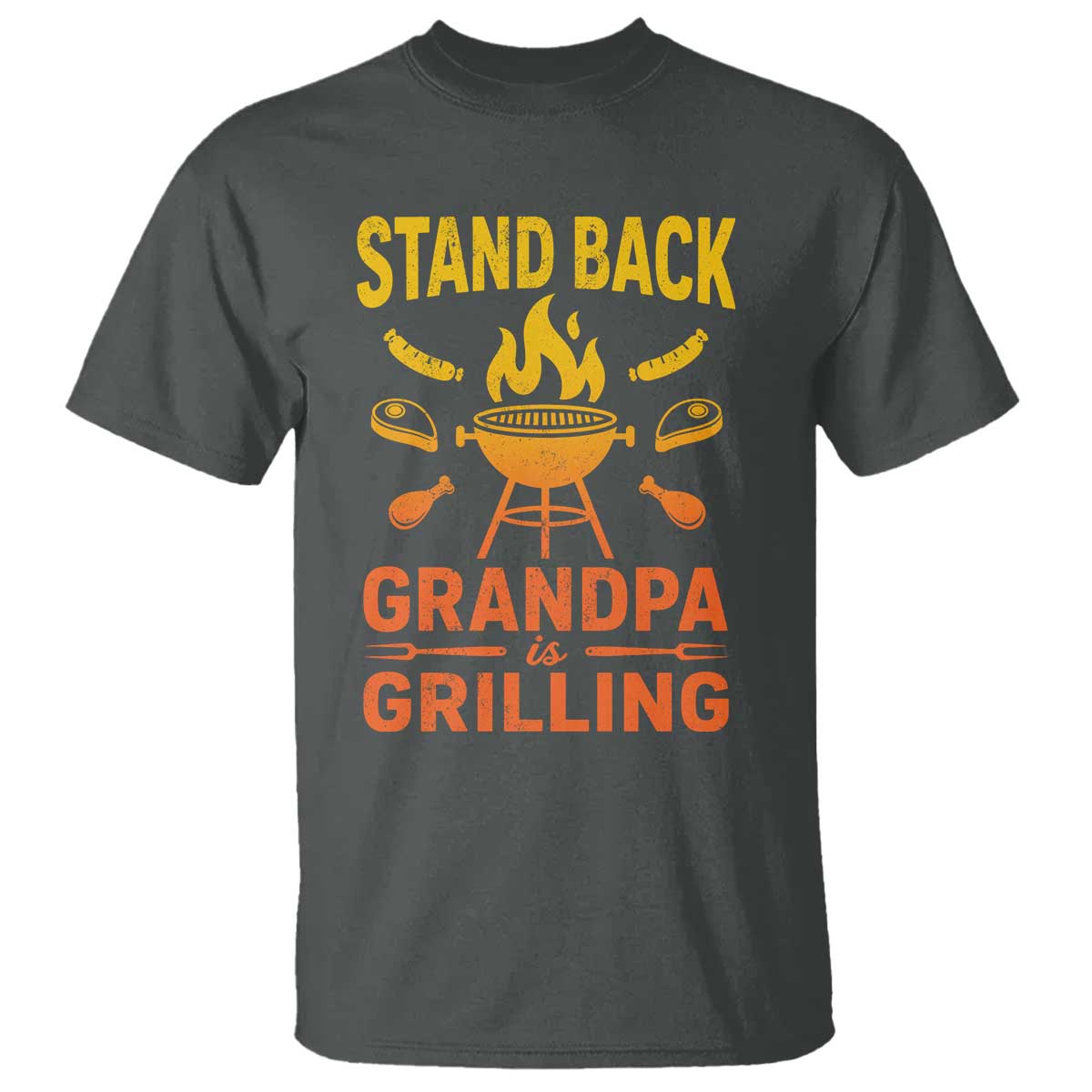 Grandpa Is Grilling T Shirt Funny Fathers Day BBQ