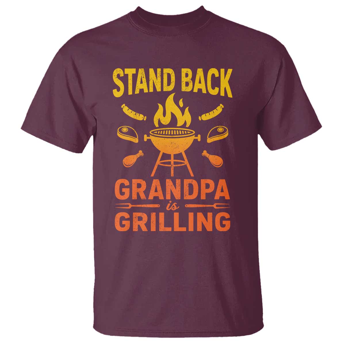Grandpa Is Grilling T Shirt Funny Fathers Day BBQ