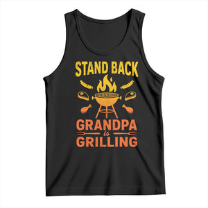 Grandpa Is Grilling Tank Top Funny Fathers Day BBQ