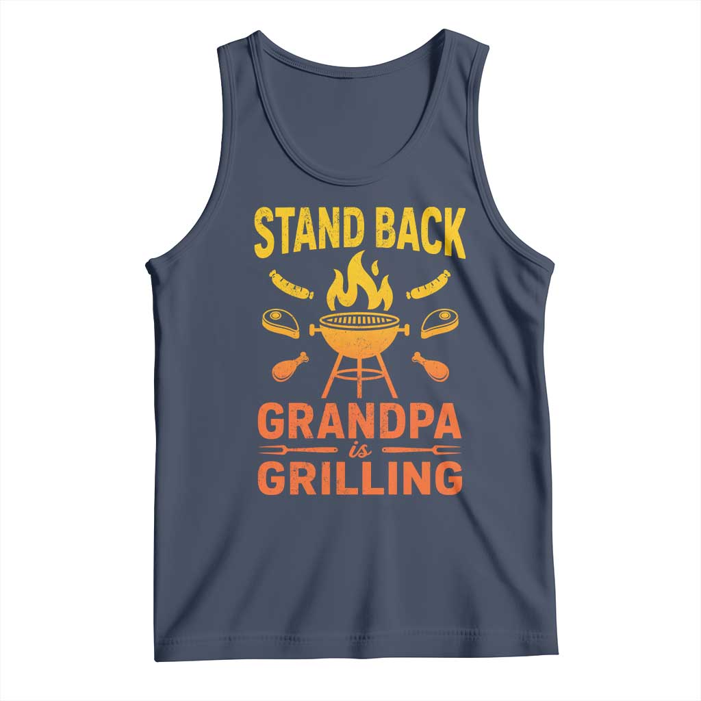 Grandpa Is Grilling Tank Top Funny Fathers Day BBQ