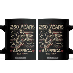 Abraham Lincoln Playing Guitar 250th Anniversary Coffee Mug 250 Years 1776 2026 4th July USA Flag We The People