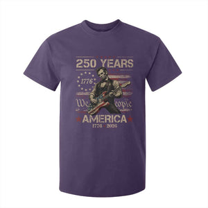 Abraham Lincoln Playing Guitar 250th Anniversary T Shirt For Kid 250 Years 1776 2026 4th July USA Flag We The People