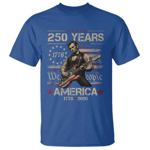 Abraham Lincoln Playing Guitar 250th Anniversary T Shirt 250 Years 1776 2026 4th July USA Flag We The People