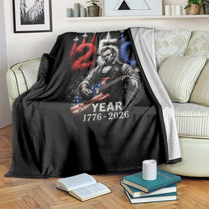 Vintage Abraham Lincoln Abe Lincoln Playing Guitar 250 Years Throw Blanket 1776 2026 Humor Patriotic TS10 Print Your Wear