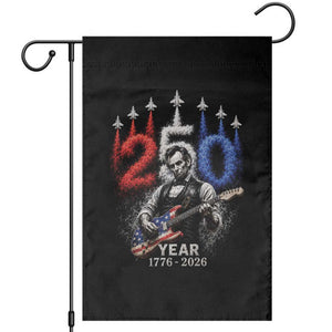 Vintage Abraham Lincoln Abe Lincoln Playing Guitar 250 Years Garden Flag 1776 2026 Humor Patriotic TS10 Black Print Your Wear
