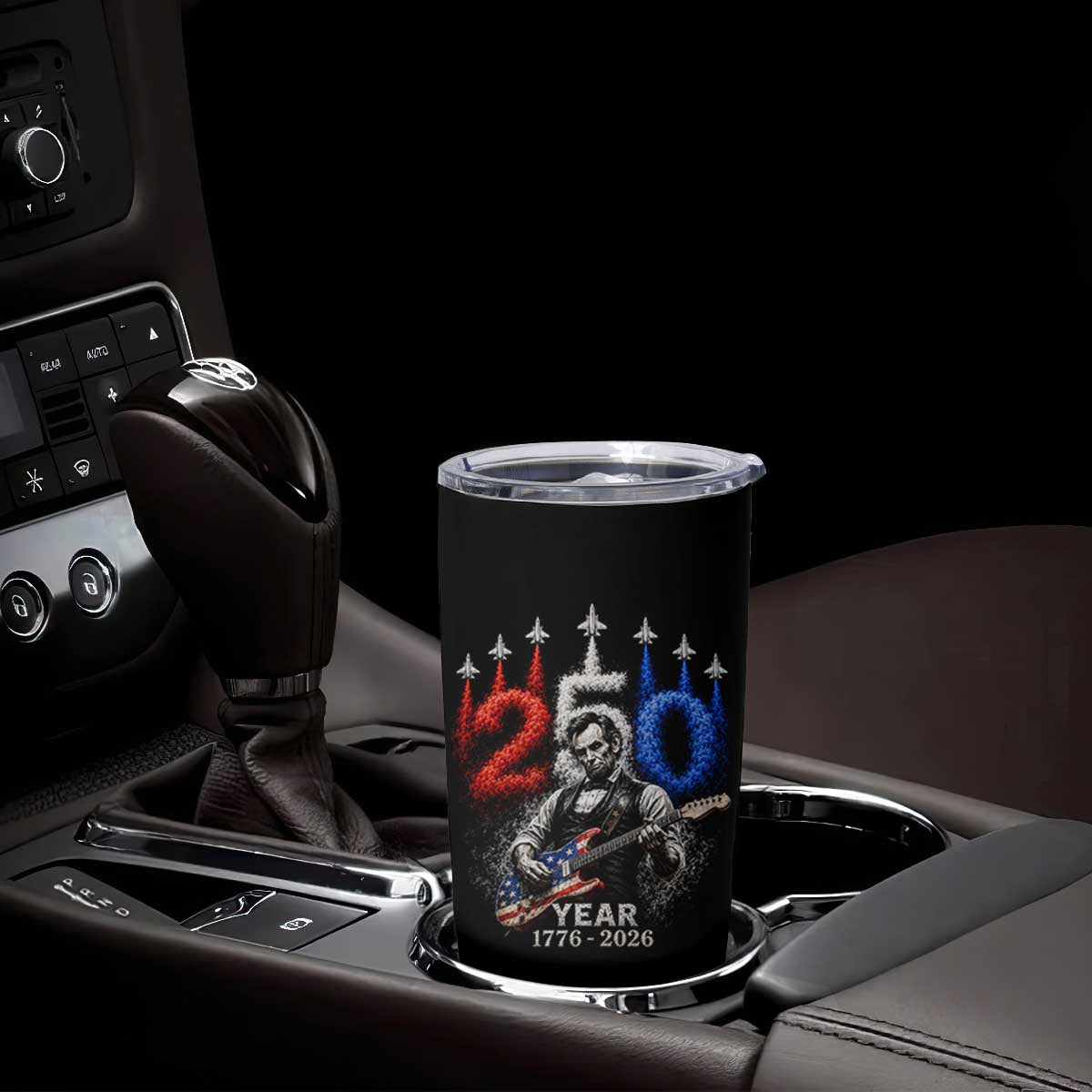 Vintage Abraham Lincoln Abe Lincoln Playing Guitar 250 Years Tumbler Cup 1776 2026 Humor Patriotic TS10 Print Your Wear