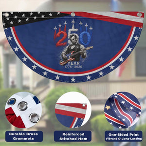 Vintage Abraham Lincoln Abe Lincoln Playing Guitar 250 Years Patriotic Fan Flag 1776 2026 Humor