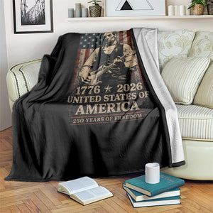 Vintage Abraham Lincoln Abe Lincoln Playing Guitar 250 Years Throw Blanket 1776 2026 Humor Patriotic USA Flag TS10 Print Your Wear