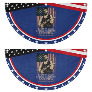 Vintage Abraham Lincoln Abe Lincoln Playing Guitar 250 Years Patriotic Fan Flag 1776 2026 Humor USA Flag