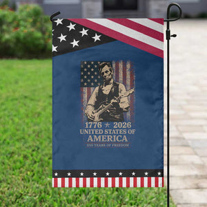 Vintage Abraham Lincoln Abe Lincoln Playing Guitar 250 Years Patriotic Garden Flag 1776 2026 Humor Patriotic USA Flag TS10 Classic Blue Black Print Your Wear
