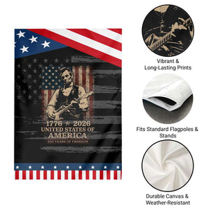 Vintage Abraham Lincoln Abe Lincoln Playing Guitar 250 Years Patriotic Garden Flag 1776 2026 Humor Patriotic USA Flag TS10 Print Your Wear
