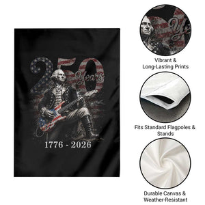 Vintage George Washington Playing Guitar 250 Years Garden Flag 1776 2026 Humor Patriotic USA Flag TS10 Print Your Wear