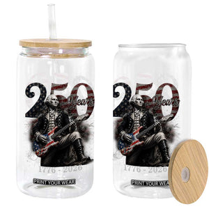 Vintage George Washington Playing Guitar 250 Years Glass Can 1776 2026 Humor Patriotic USA Flag TS10 Print Your Wear