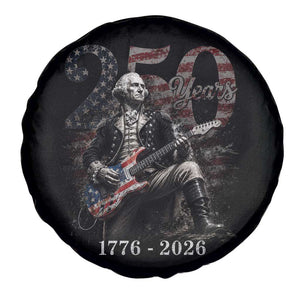 Vintage George Washington Playing Guitar 250 Years Spare Tire Cover 1776 2026 Humor Patriotic USA Flag TS10 Print Your Wear