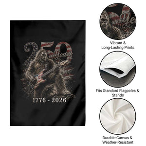 Vintage Bigfoot Playing Guitar 250 Years Garden Flag 1776 2026 Bigfoot Patriotic USA Flag Sasquatch TS10 Print Your Wear