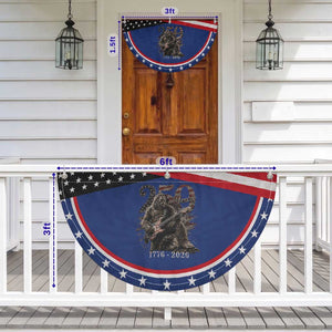 Vintage Bigfoot Playing Guitar 250 Years Patriotic Fan Flag 1776 2026 Bigfoot USA Flag Sasquatch