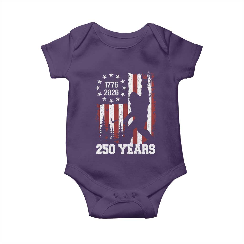 Vintage Bigfoot USA 250th Anniversary Baby Onesie 250 Years Of Freedom US Flag Independence Day 4th July Patriotic