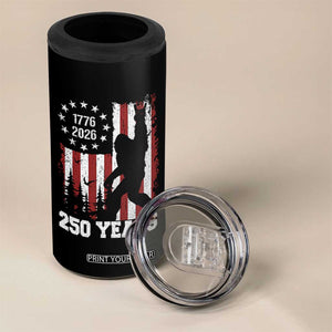 Vintage Bigfoot USA 250th Anniversary 4 in 1 Can Cooler Tumbler 250 Years Of Freedom US Flag Independence Day 4th July Patriotic TS10 Print Your Wear