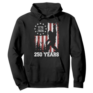 Vintage Bigfoot USA 250th Anniversary Hoodie 250 Years Of Freedom US Flag Independence Day 4th July Patriotic