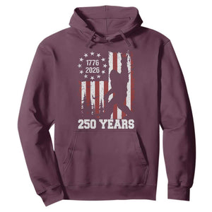 Vintage Bigfoot USA 250th Anniversary Hoodie 250 Years Of Freedom US Flag Independence Day 4th July Patriotic