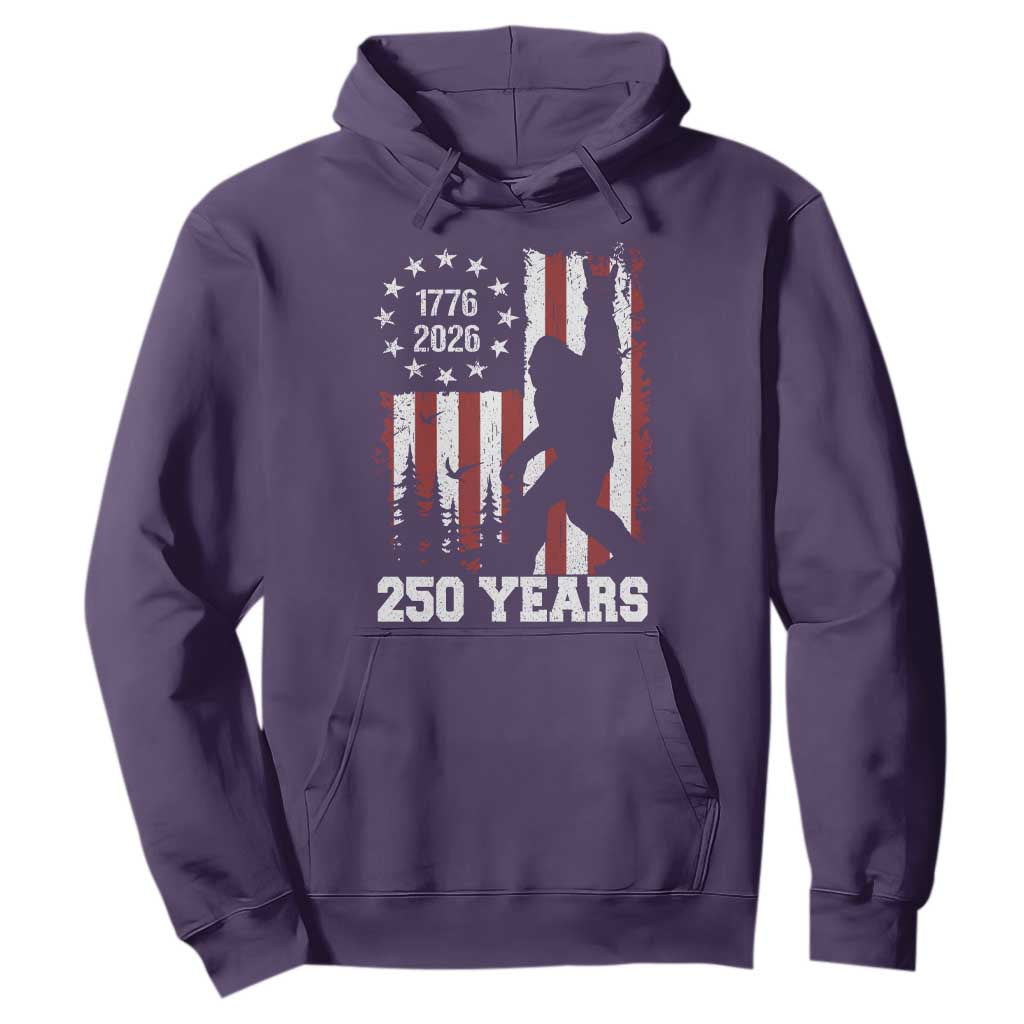 Vintage Bigfoot USA 250th Anniversary Hoodie 250 Years Of Freedom US Flag Independence Day 4th July Patriotic