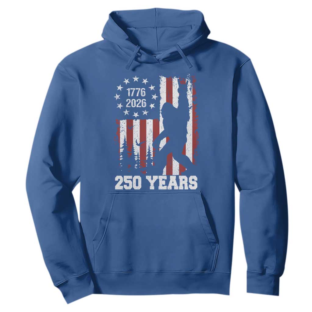 Vintage Bigfoot USA 250th Anniversary Hoodie 250 Years Of Freedom US Flag Independence Day 4th July Patriotic