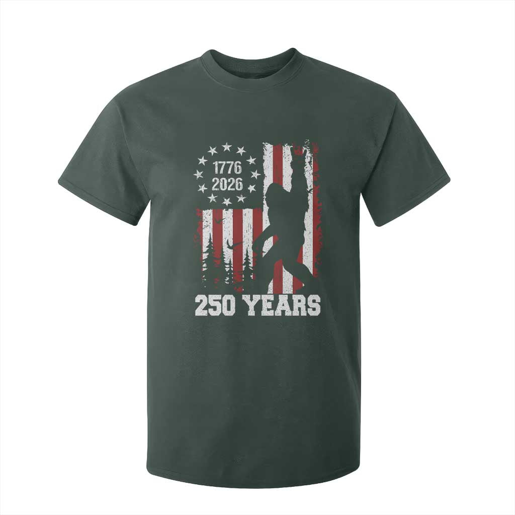 Vintage Bigfoot USA 250th Anniversary T Shirt For Kid 250 Years Of Freedom US Flag Independence Day 4th July Patriotic