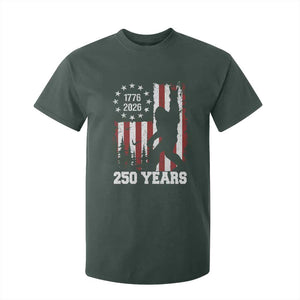 Vintage Bigfoot USA 250th Anniversary T Shirt For Kid 250 Years Of Freedom US Flag Independence Day 4th July Patriotic