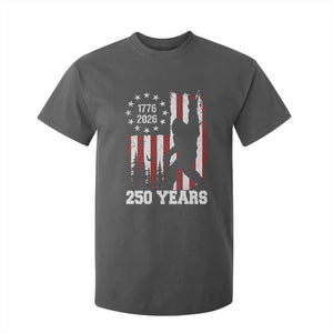 Vintage Bigfoot USA 250th Anniversary T Shirt For Kid 250 Years Of Freedom US Flag Independence Day 4th July Patriotic
