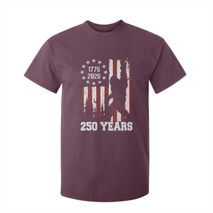 Vintage Bigfoot USA 250th Anniversary T Shirt For Kid 250 Years Of Freedom US Flag Independence Day 4th July Patriotic